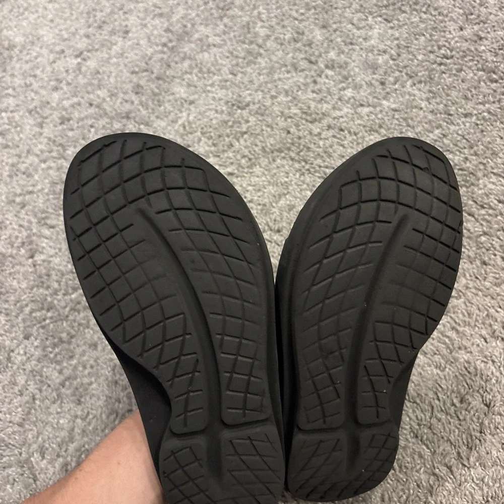 OOFOS OOahh Recovery Slides Sport Comfort Black Sandals Mens Size 10 Womens 12